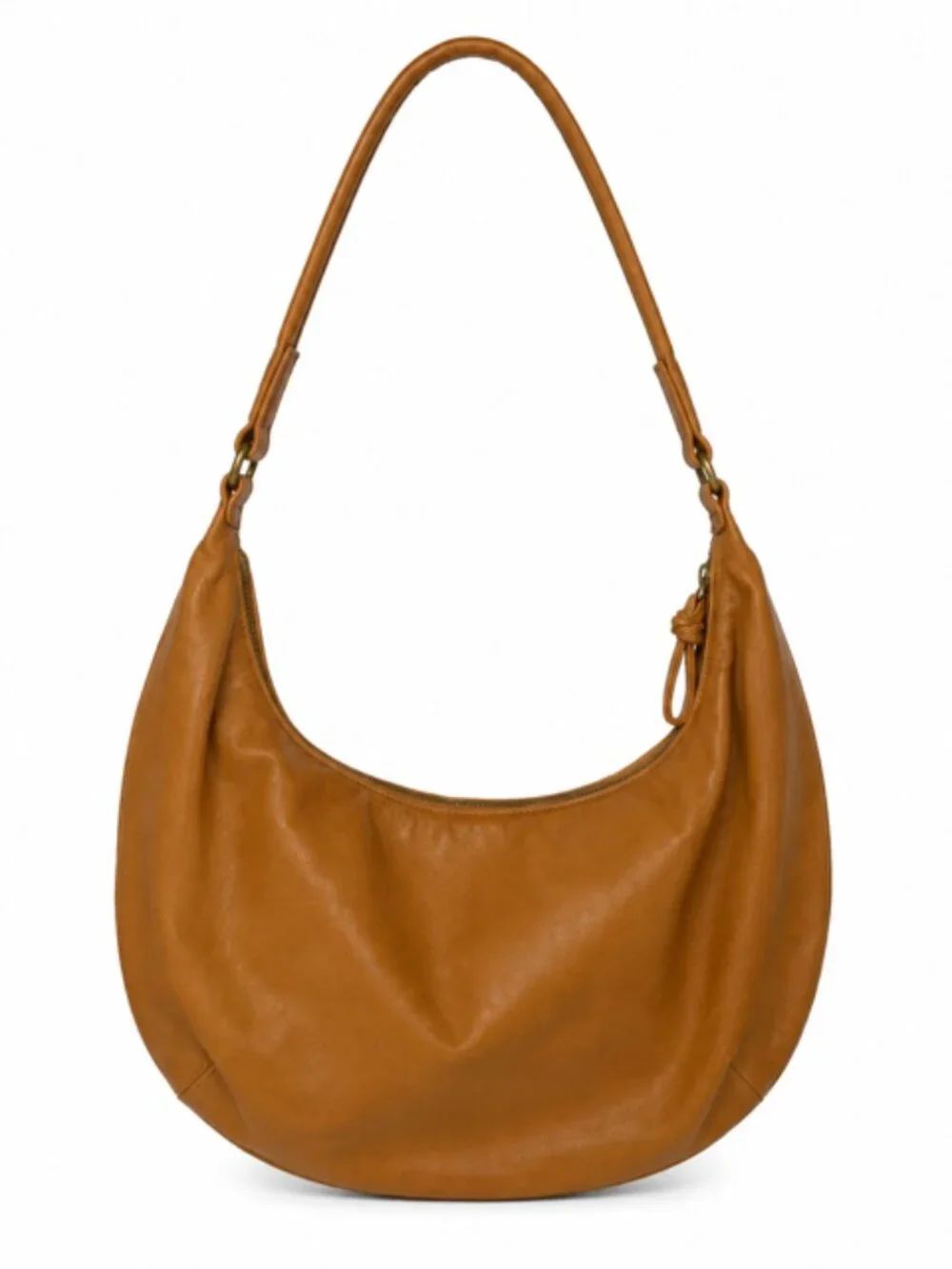 Madewell Cognac Brown Leather Hobo Shoulder Bag